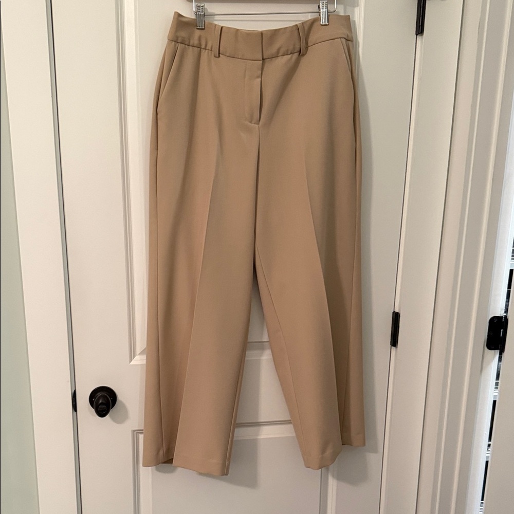 Lane Bryant Tan Wide Leg Flat Front Women's Trousers